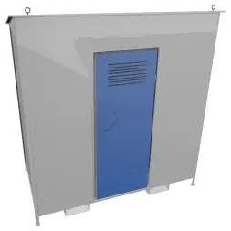 Хранилище для газовых баллонов разборное ХГБ-02 2100x2200x1110 мм Светло-серый