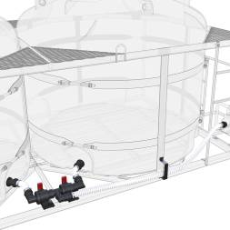 Комплект слива боковой для мотопомпы G2 на две емкости TR