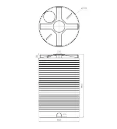 Емкость вертикальная 15000л усиленная