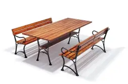 Комплект чугунный «Ратио» Стол плюс 2 скамейки плюс 2 кресла