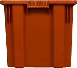 Ящик пластиковый сплошной, 600x400x350 мм, 63 л, красный [603]