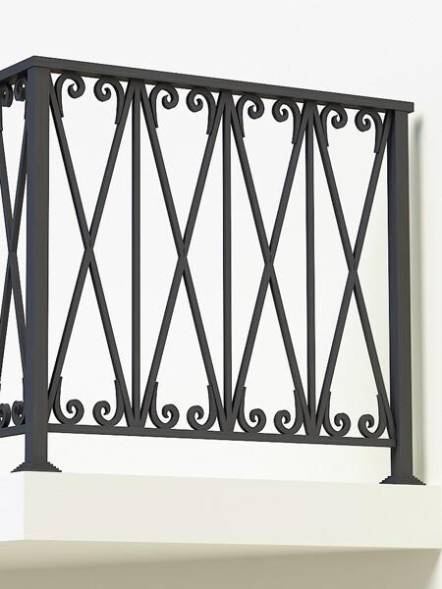 Металлическое балконное ограждение БО-21, 1 пог. м.