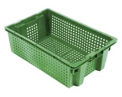 Пластиковый ящик овощной перфорированный, 600х400х200 мм