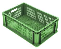 Пластиковый ящик овощной 600х400х200 перфорированный