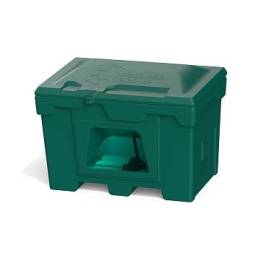 Ящик для соли, реагентов 500 литров с дозатором, зеленый