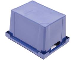 Ящик пластиковый сплошной для тюльпанов, 400х300х250 мм, синий [400300250-00]