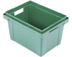 Ящик пластиковый сплошной для тюльпанов, 400х300х250 мм, синий [400300250-00]