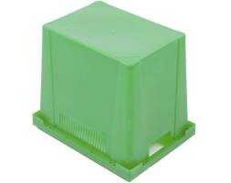 Ящик пластиковый с перфорированными стенками для цветов, 400х300х350 мм, оранжевый [400300350-01]