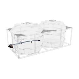 Комплект слива торцевой с кранами G2 на две емкости TR