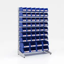 Стеллаж односторонний L1500 №12 (1425х940х500) светло-серый