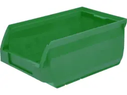 Ящик (лоток) пластиковый сплошной, 170x105x75 мм, 1.34 л, зеленый [5001]