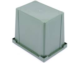 Ящик пластиковый сплошной для цветов, 400х300х250 мм, зеленый [400300350-000]