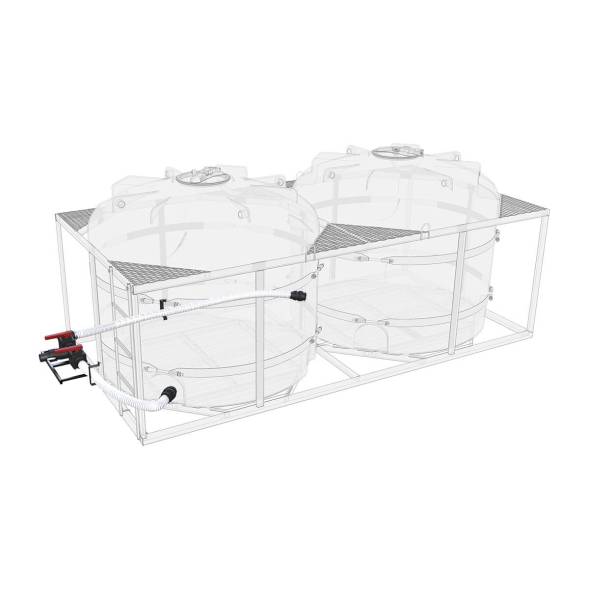 Комплект слива торцевой с кранами G3 на две емкости TR