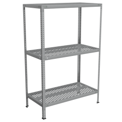 Стеллаж из нержавейки с перфорированными полками 1500x1000x500 [13986]