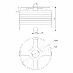 Емкость вертикальная 4500л