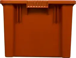 Ящик пластиковый сплошной, 600x400x300 мм, 52 л, красный [601]