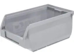 Ящик (лоток) пластиковый сплошной, 170x105x75 мм, 1.34 л, серый [5001]