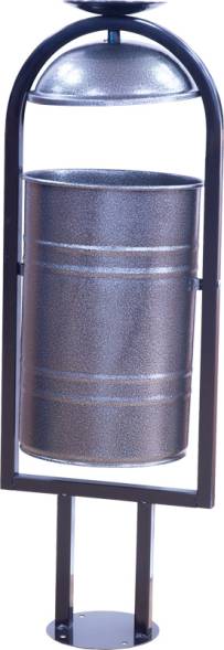 Урна мусорная металлическая с пепельницей, 1050х370х300 мм