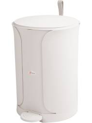 Бак для мусора с крышкой и педалью, 18л, белый