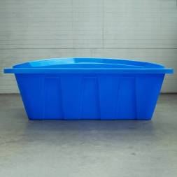 Ванна пластиковая пищевая с крышкой KN, 600 л, 1.0 г/см³, HDPE, черный [121201.0600.899.000]