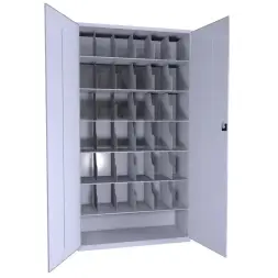Шкаф для противогазов ХПГ-36 с дверьми 1730x920x380 мм Светло-серый