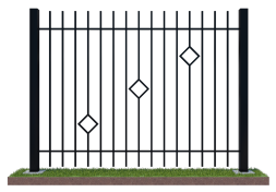 Забор металлический сварной секционный СЗ-7, 1 м²