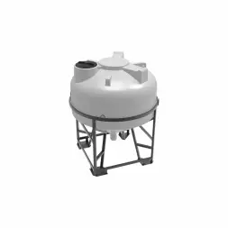 Емкость ЦКТ 3000 л с патрубком 160мм под плотность до 1,5 г/см3 белая в обрешетке