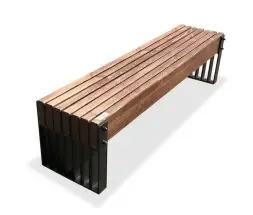 Скамейка стальная «Simple line» без спинки 2,0 м