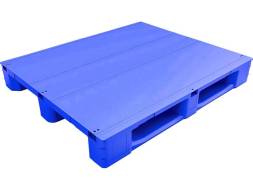 Паллет (поддон) пластиковый сплошной на 3-х полозьях, 1200х1000х157 мм, синий [IR 1210S-3R]