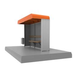 Павильон остановочный мод. 2, 3495x1215x2381 мм