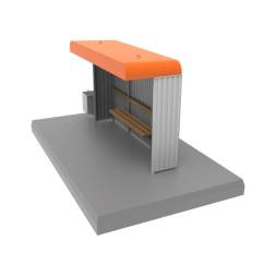 Павильон остановочный мод. 2, 3495x1215x2381 мм