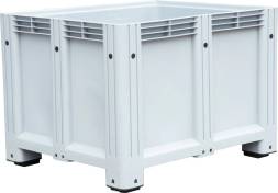 Крупногабаритный сплошной пластиковый контейнер на ножках Big Box, 1200x1000x850 мм, белый [12001000850-00]