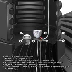 Емкость для дизельного топлива подземная горизонтальная, 6000 л, черный [TDLDT6000Y1]
